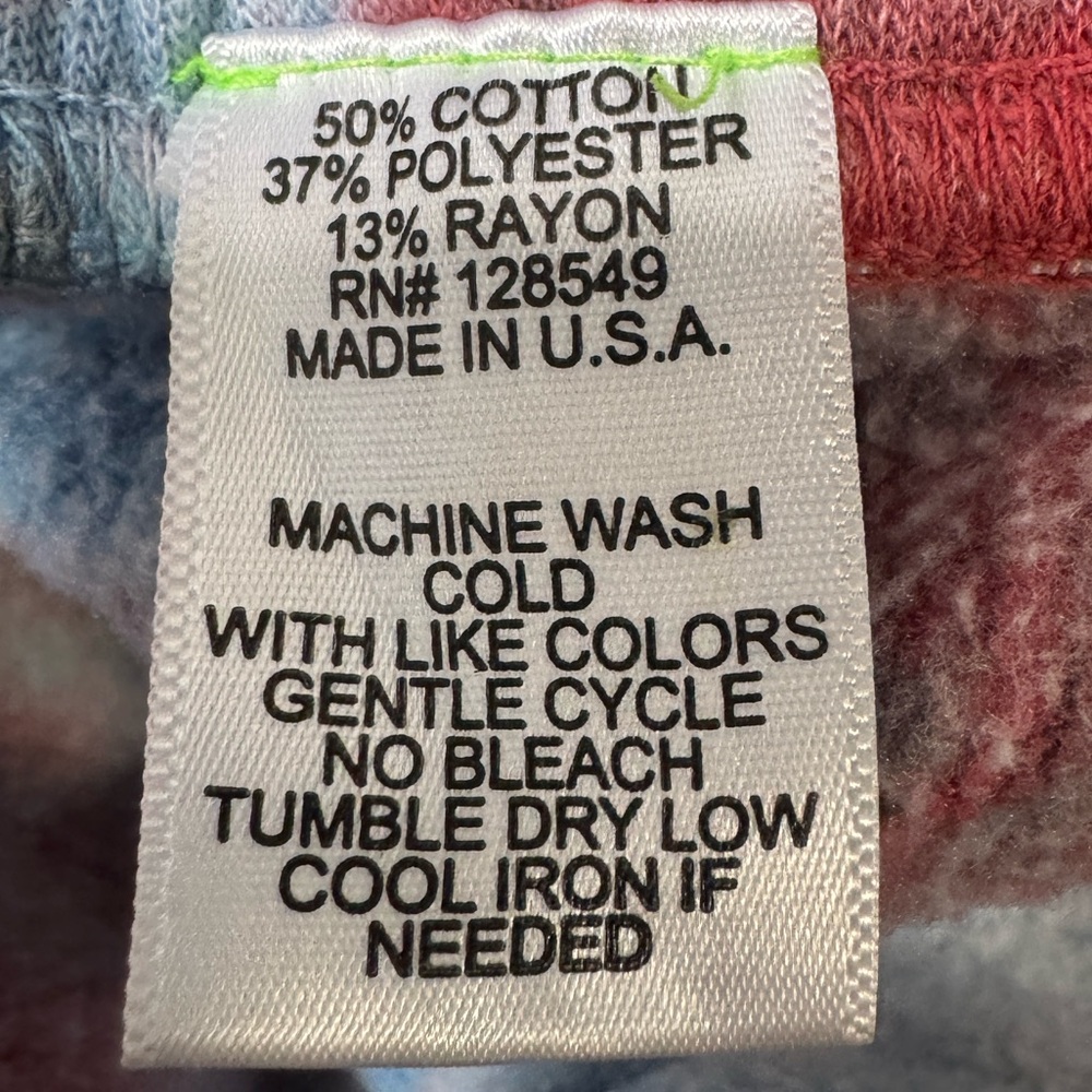 Aviator Nation Light Weight Hand Red and Blue Tie-Dye Sweatpants Joggers - Picture 9 of 11